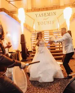 Melbourne wedding planner Turkish Lebanese wedding reception at Lakeside Banquet and Convention Centre with couple dancing