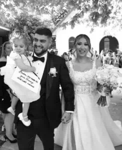 Melbourne wedding planner and celebrant emotional wedding moment at Meadowbank Estate with bride and family