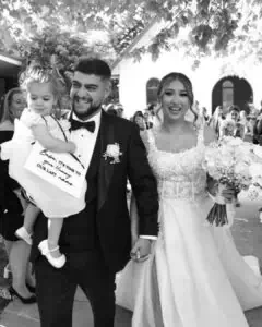Melbourne wedding planner and celebrant emotional wedding moment at Meadowbank Estate with bride and family