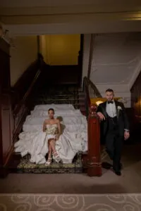 Melbourne wedding planner guiding couple through luxury wedding planning and styling at a Melbourne venue